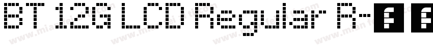 BT 12G LCD Regular R字体转换